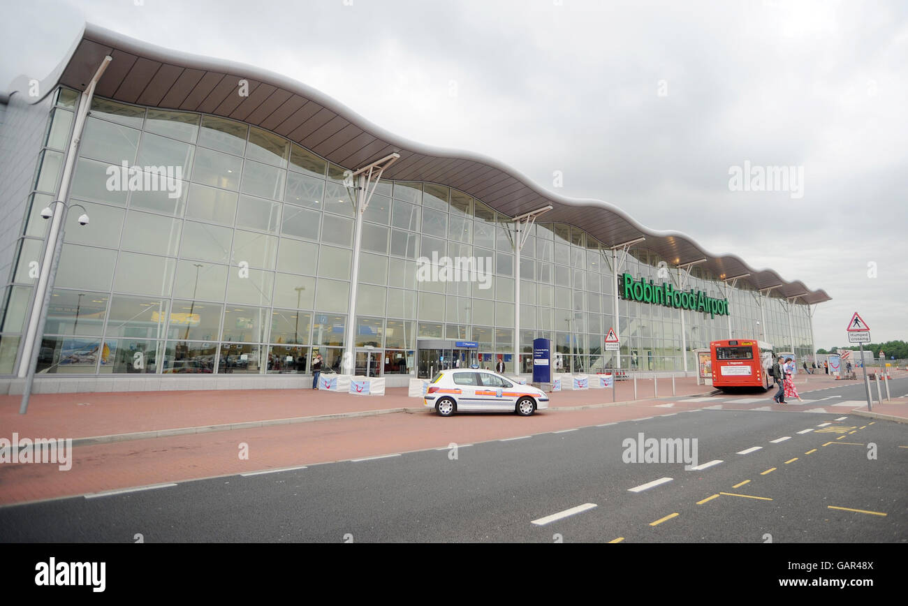 Eine allgemeine Ansicht des Passagierterminals am Robin Hood Airport, Doncaster. Stockfoto