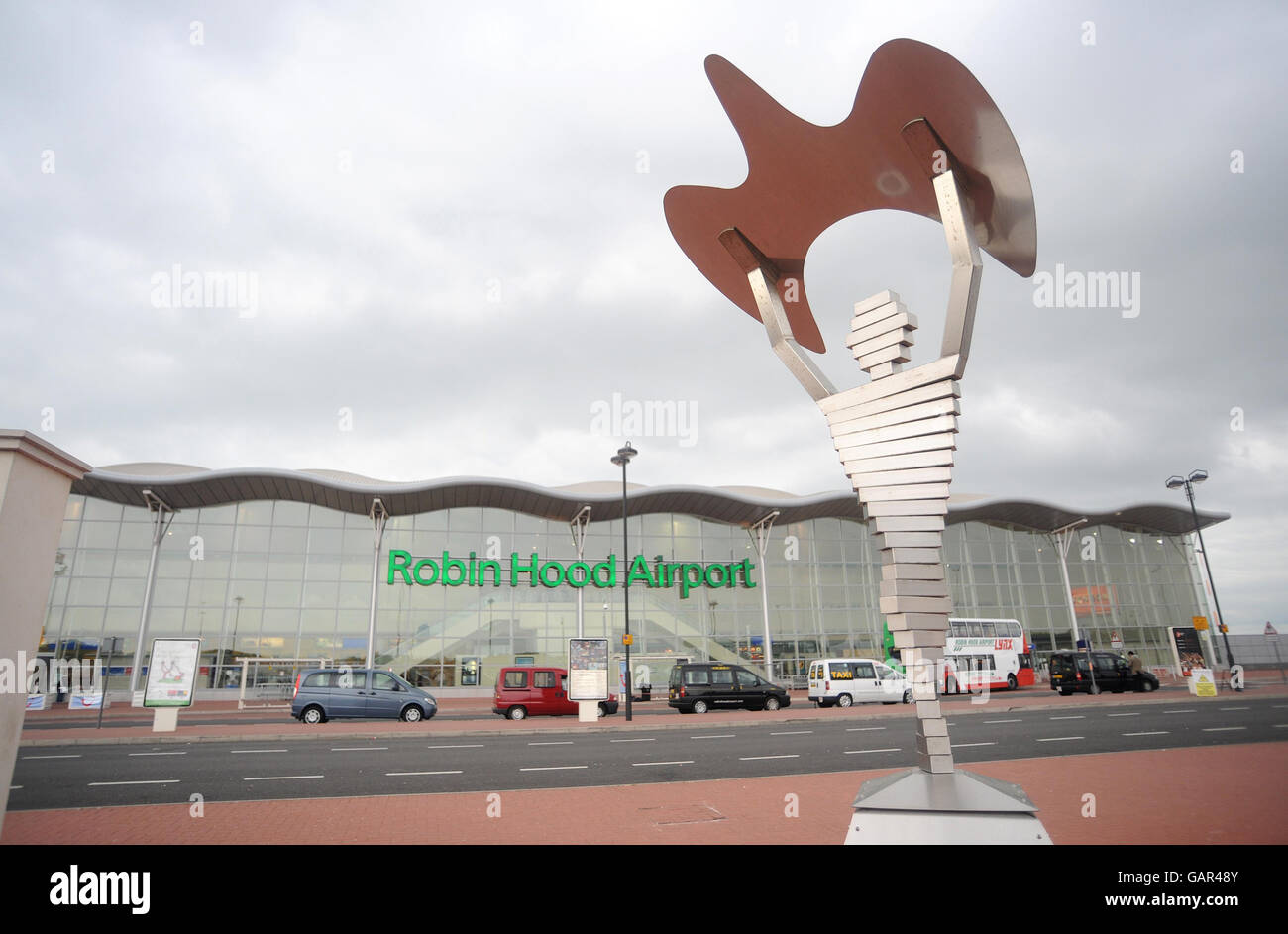 Eine allgemeine Ansicht des Passagierterminals am Robin Hood Airport, Doncaster. Stockfoto