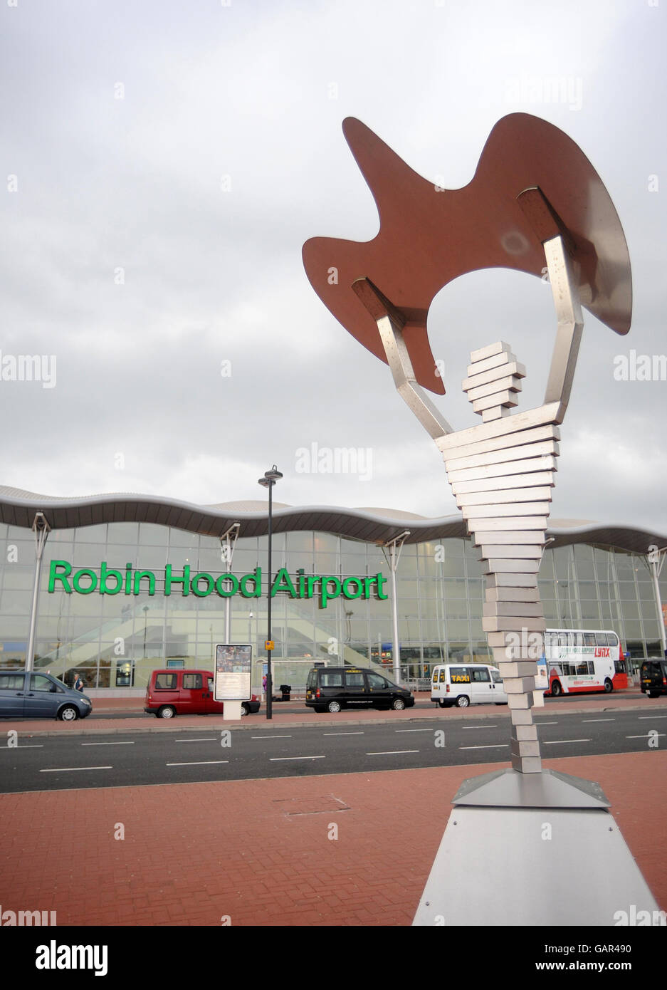 Eine allgemeine Ansicht des Passagierterminals am Robin Hood Airport, Doncaster. Stockfoto