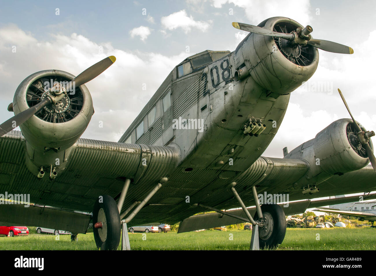 Das Luftfahrtmuseum Belgrad - die Junkers Ju 52 Flugzeuge Stockfoto