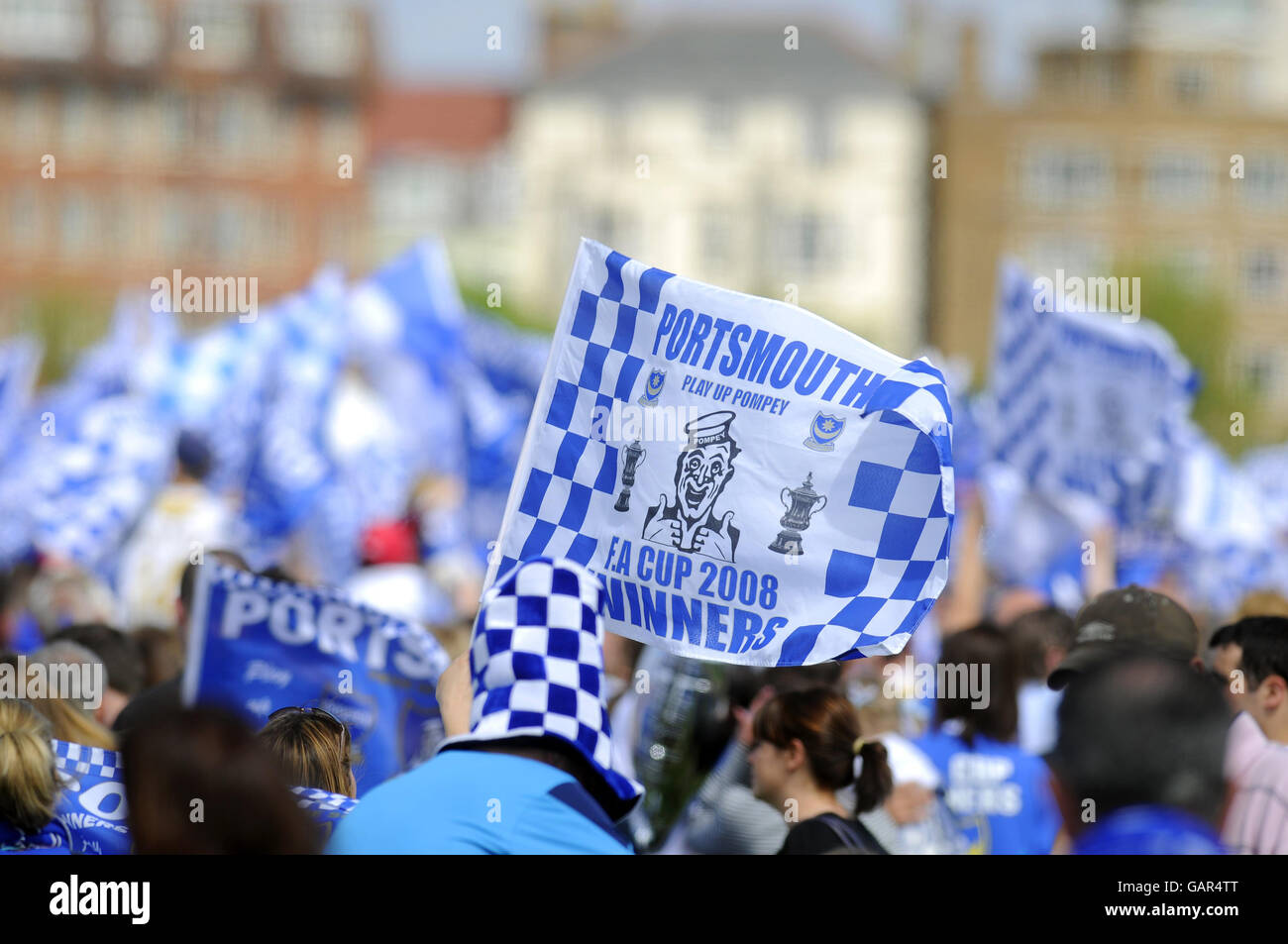 Fußball - Portsmouth Siegesparade - Portsmouth Stockfoto