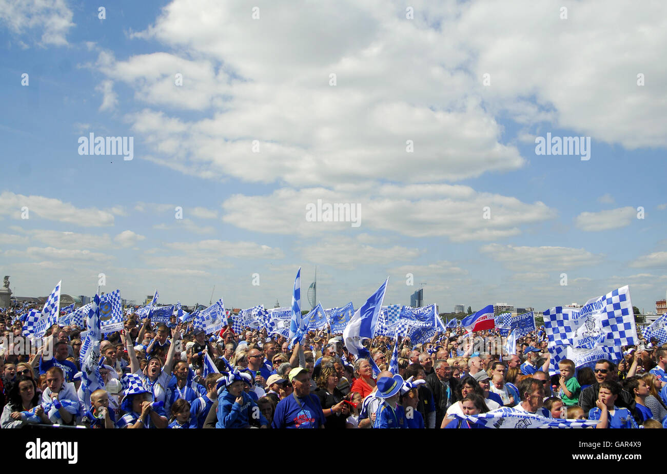 Fußball - Portsmouth Siegesparade - Portsmouth Stockfoto