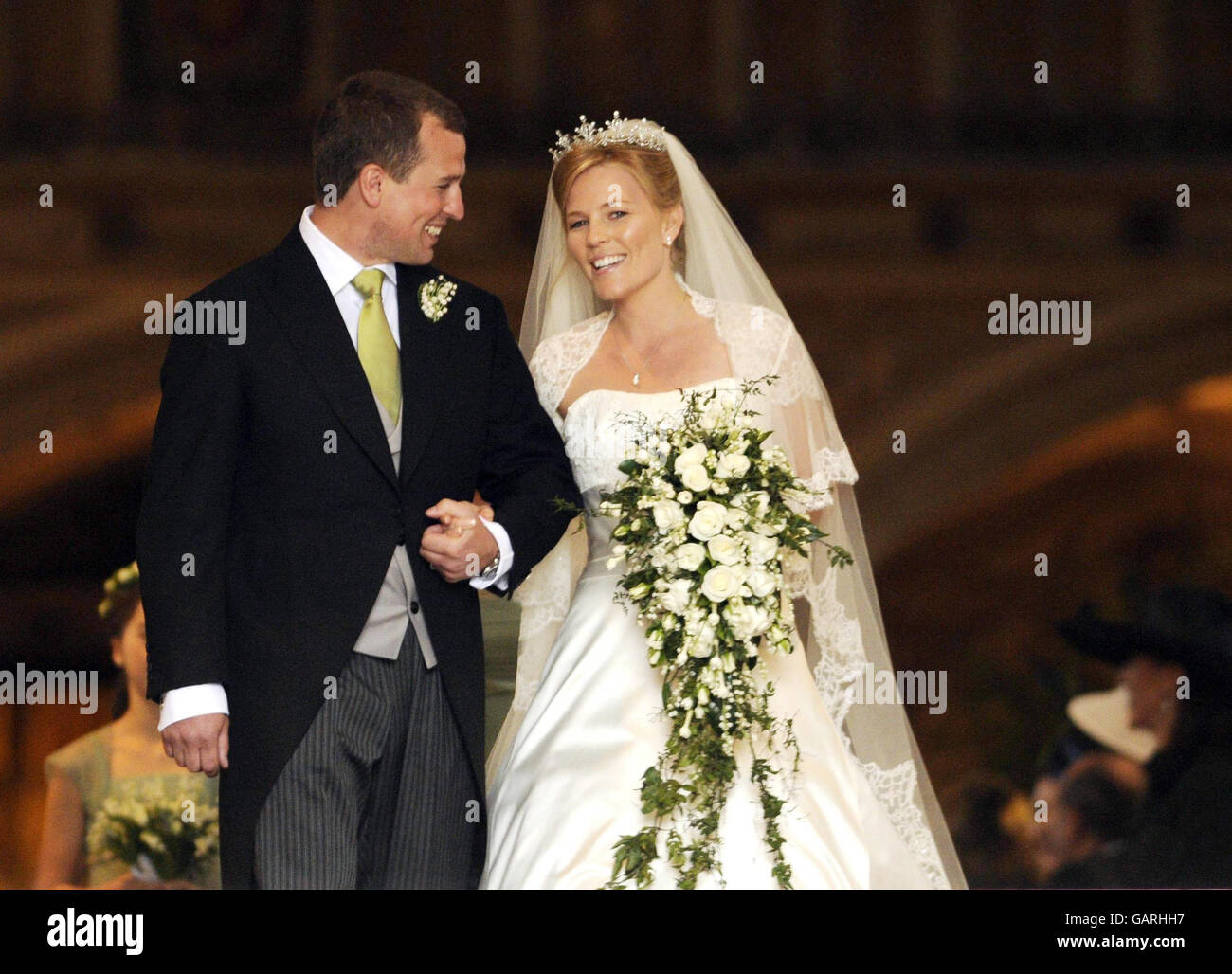 Royalty - Peter Phillips und Herbst Kelly Hochzeit - St.-Georgs Kapelle, Windsor Castle Stockfoto