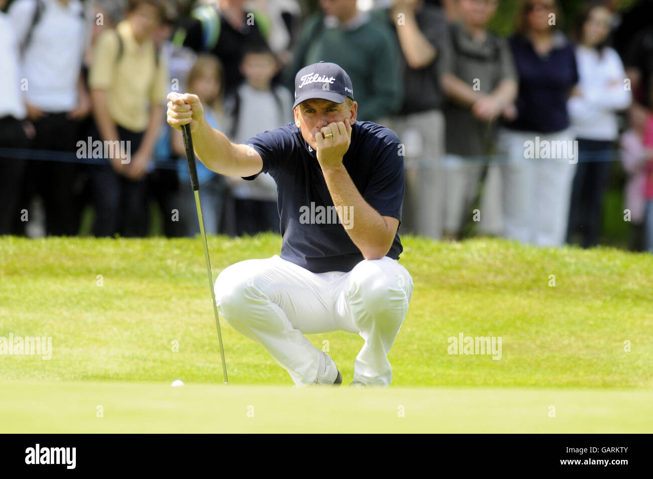 Golf - BMW PGA Championship 2008 - Runde drei - Wentworth Golf Club - Virginia Water. Schwedens Robert Karlsson während der dritten Runde der BMW PGA Championship im Wentworth Golf Club, Surrey. Stockfoto