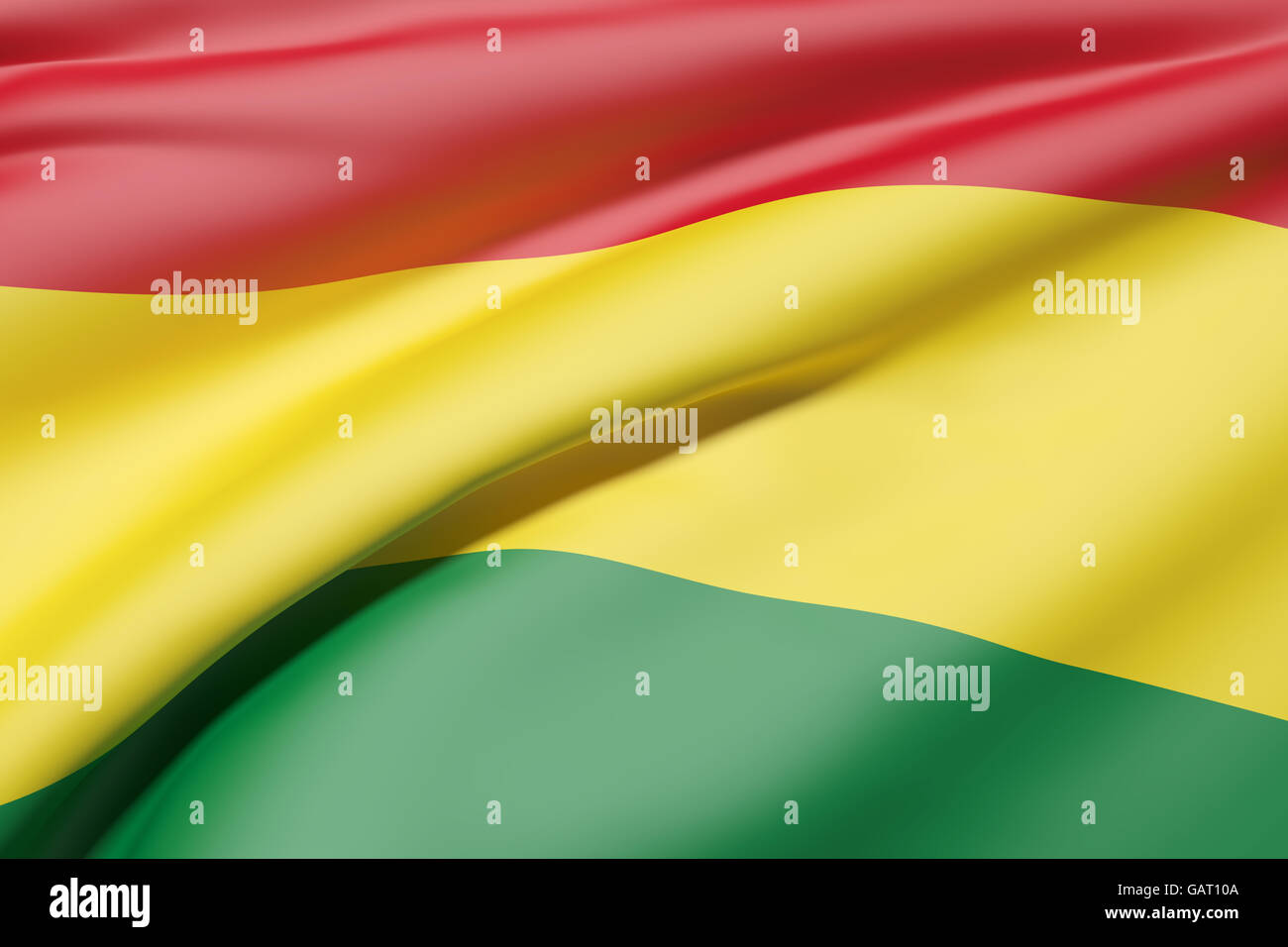 3D-Rendering Bolivien Flagge winken Stockfoto