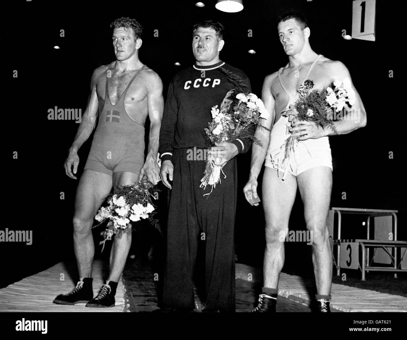 Wrestling - Olympiade in Helsinki 1952 Stockfoto