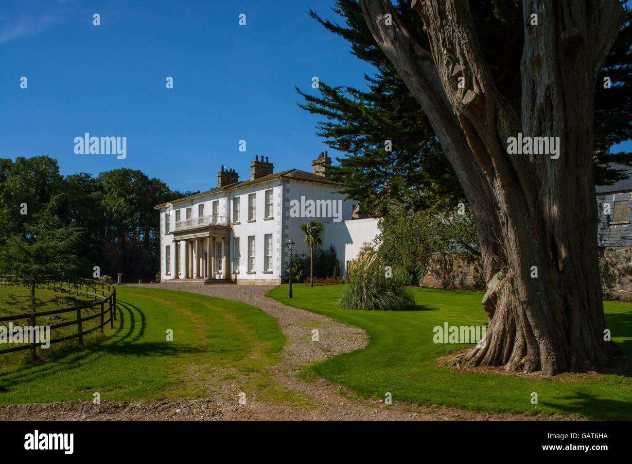 Palladio-Stil englischer britische großen Landhaus Stockfoto
