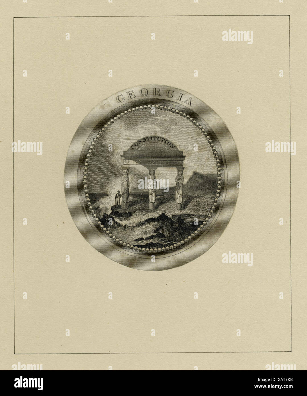 Das Bild von Georgien aus dieser historischen Referenz zeigt einen bemerkenswerten Moment in der Geschichte des Bundesstaates. Anfang des 20. Jahrhunderts spielte Georgien eine Schlüsselrolle in der kulturellen und politischen Landschaft der südlichen Vereinigten Staaten. Stockfoto