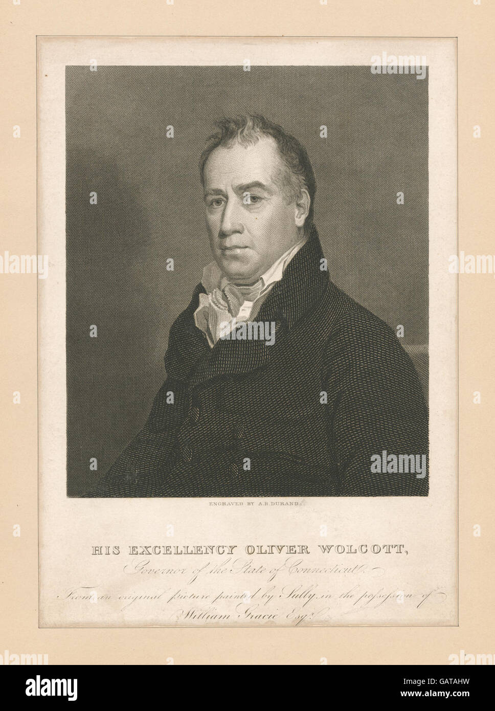 Seine Exzellenz Oliver Wolcott, Gouverneur des Staates Connecticut (Hades-265474-478601) Stockfoto