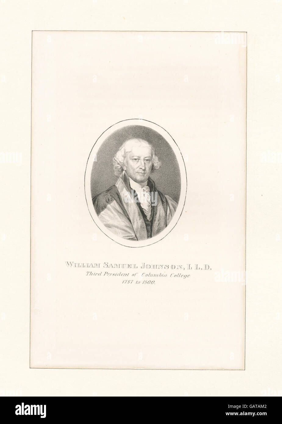 William Samuel Johnson, L.L.D., dritte Präsident der Columbia College, 1787 bis 1800 (Hades-265538-478665) Stockfoto