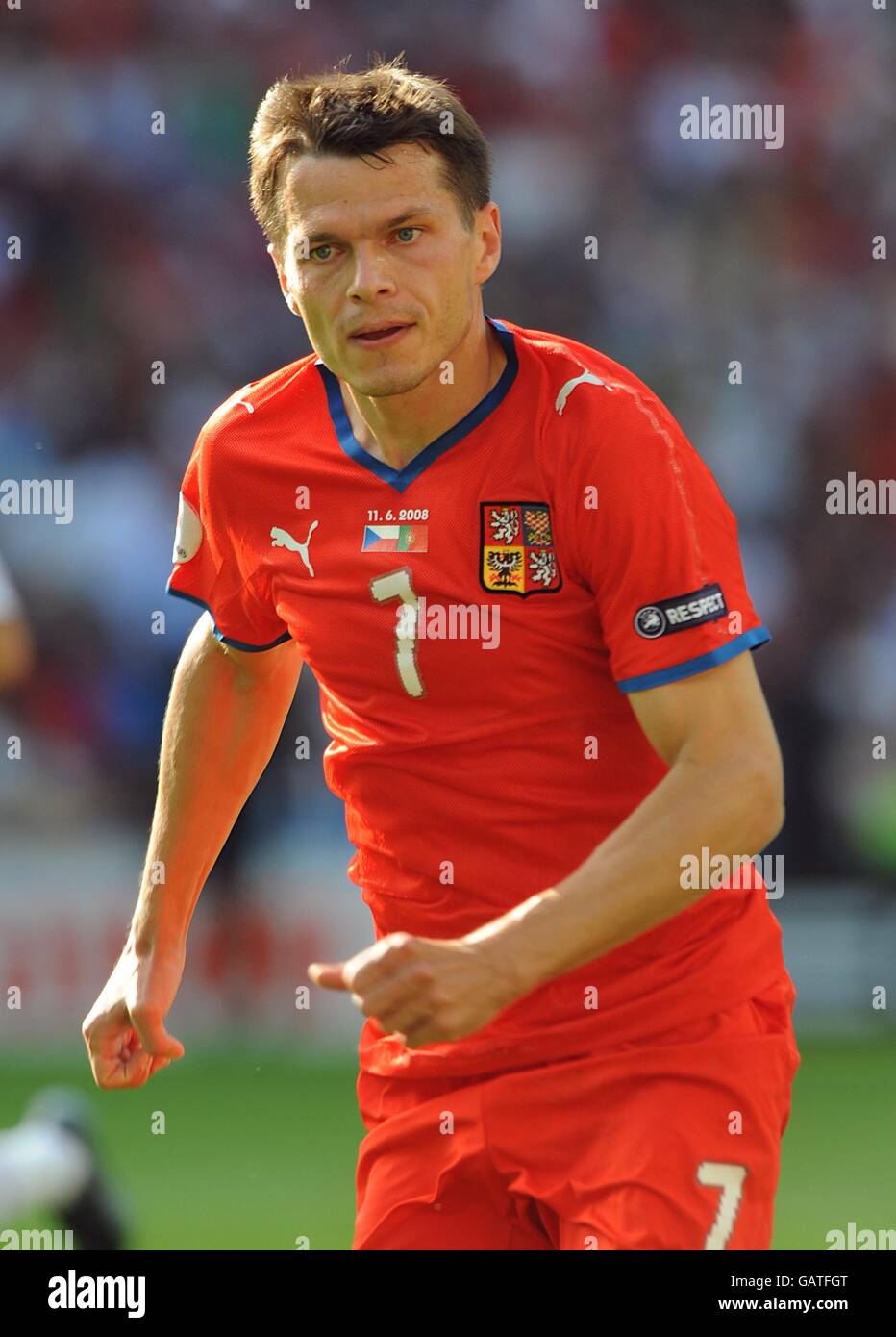 Fußball - UEFA-Europameisterschaft 2008 - Gruppe A - Tschechische Republik / Portugal - Stade de Geneve. Libor Sionko, Tschechische Republik Stockfoto