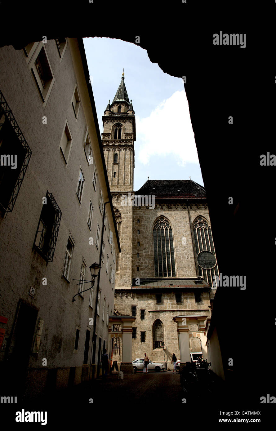 Travel Stock, Salzburg, Österreich. Blick auf den Dom zu Salzburg Stockfoto