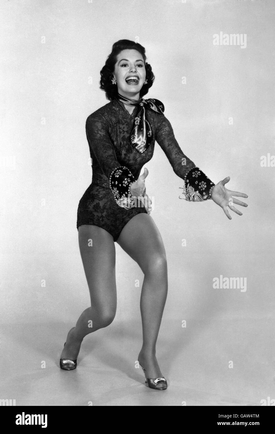 Die amerikanische Tänzerin und Schauspielerin Cyd Charisse, wie sie in auftaucht Der Film 'Viva Las Vegas' Stockfoto