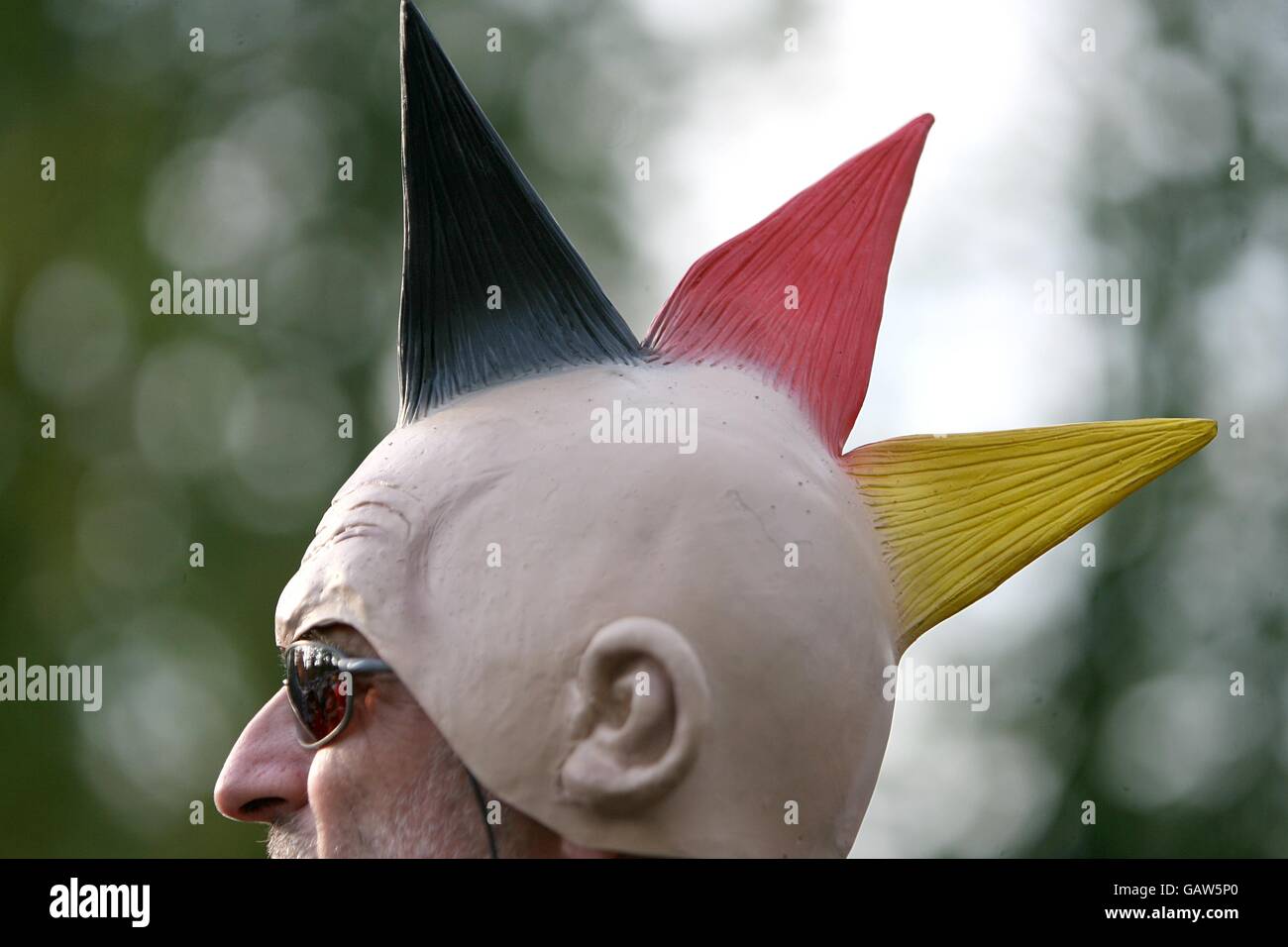 Fußball - UEFA-Europameisterschaft 2008 - Gruppe B - Österreich - Deutschland - Ernst Happel-Stadion. Deutschland-Fans feiern auf der Tribüne Stockfoto
