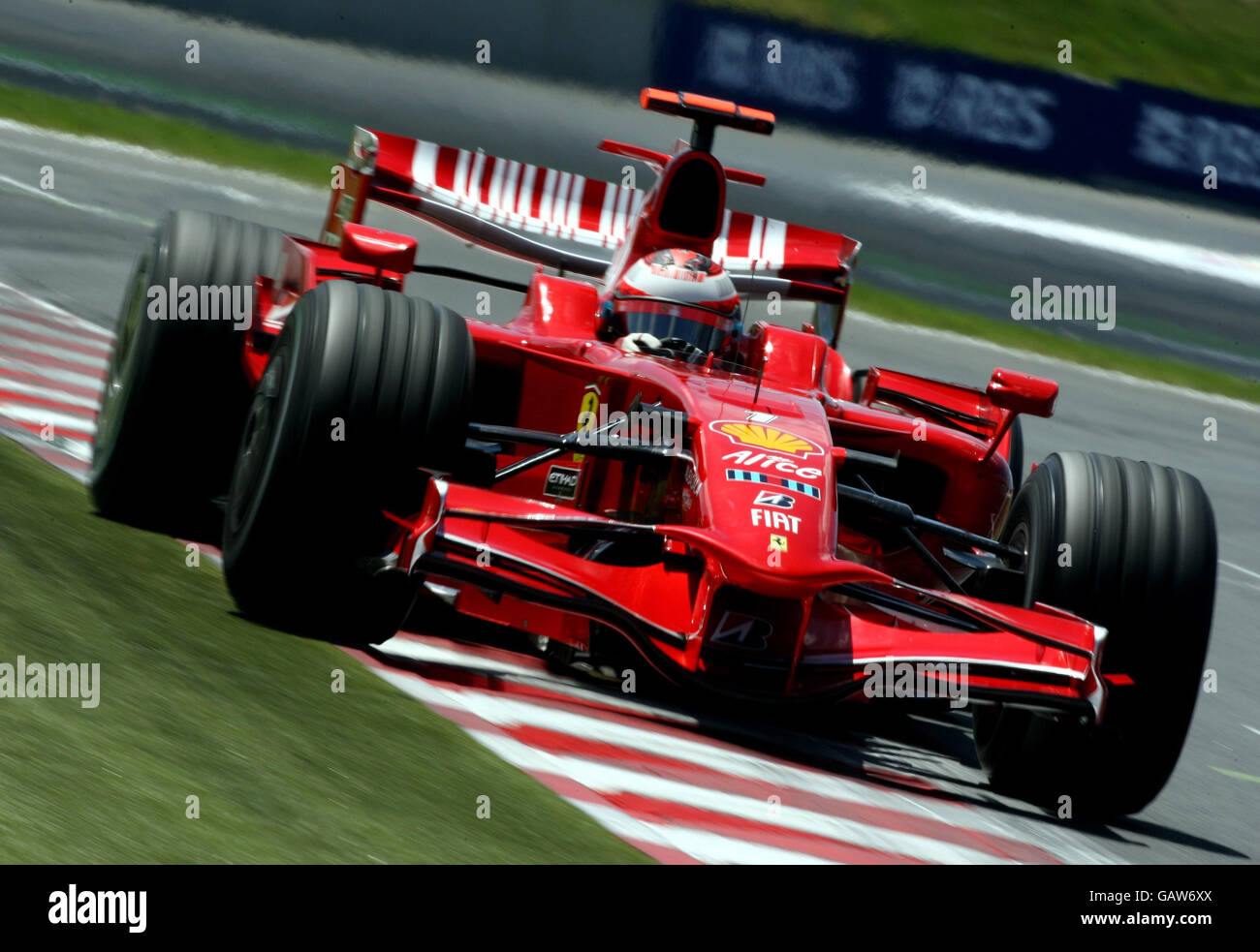 Formel-1-Motorsport - Großer Preis Von Frankreich - Qualifikation - Magny Cours. Der Finnische Kimi Räikkönen im Ferrari während des Qualifyings in Magny-Cours, Nevers, Frankreich. Stockfoto