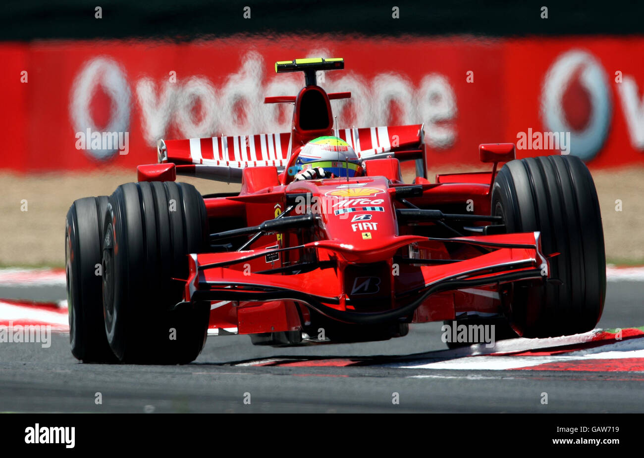 Felipe Massa im Ferrari während des Qualifyings in Magny-Cours, Nevers, Frankreich. Stockfoto