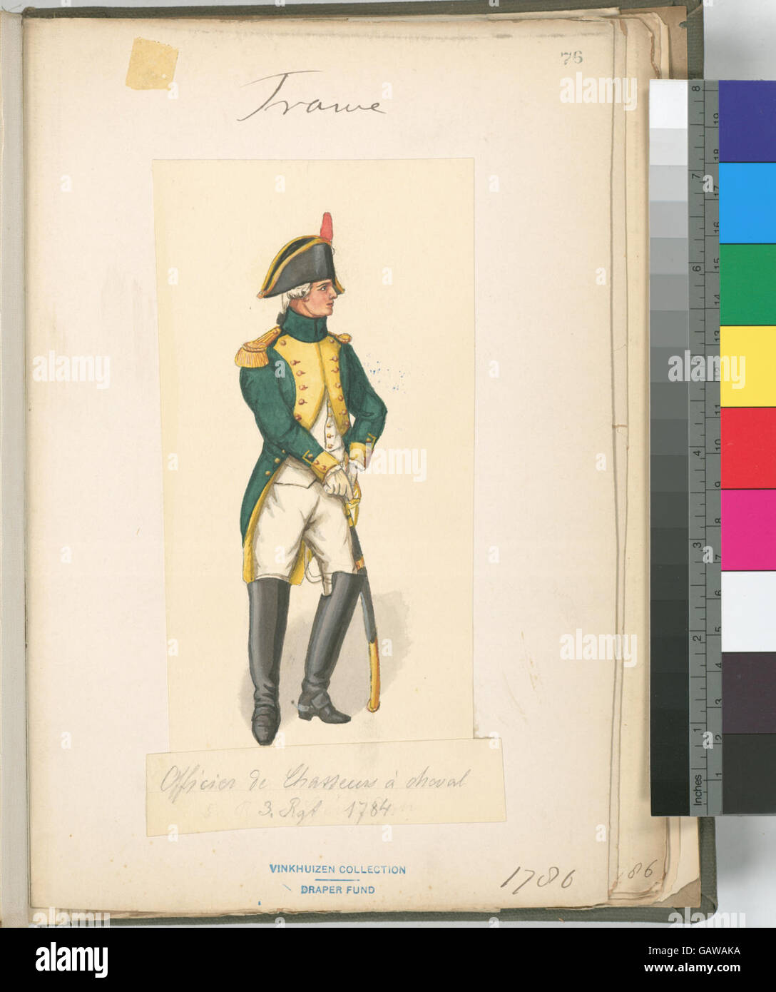 Eine historische Aufzeichnung mit dem Titel "Frankreich, 1786-1789", identifiziert mit dem Code b14896507-1236981, die Ereignisse in Frankreich zwischen 1786 und 1789 erfasst. Stockfoto