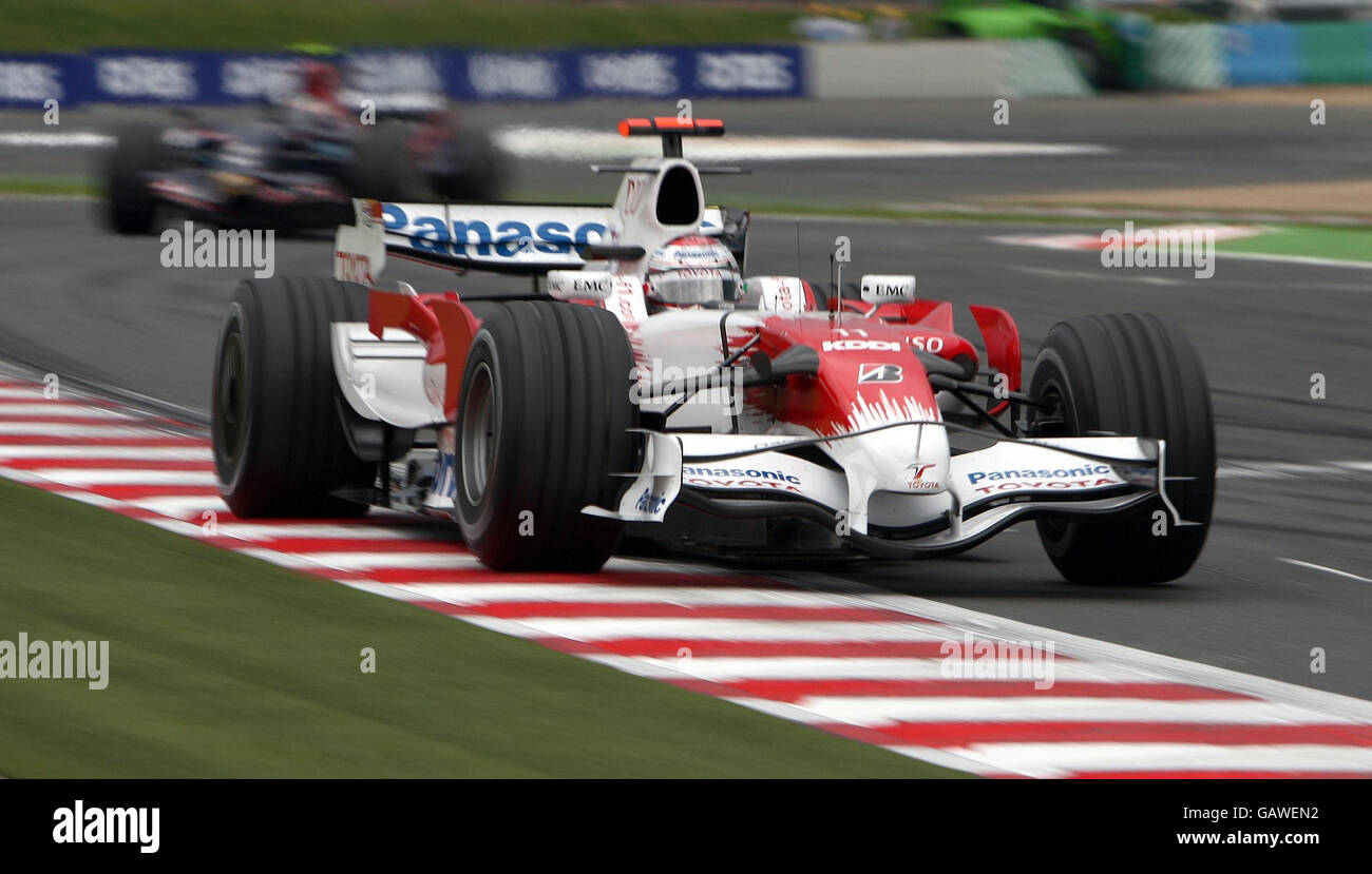 Formel-1-Motorsport - Großer Preis Von Frankreich - Rennen - Magny Cours. Toyota Jarno Trulli während des Grand Prix in Magny-Cours, Nevers, Frankreich. Stockfoto