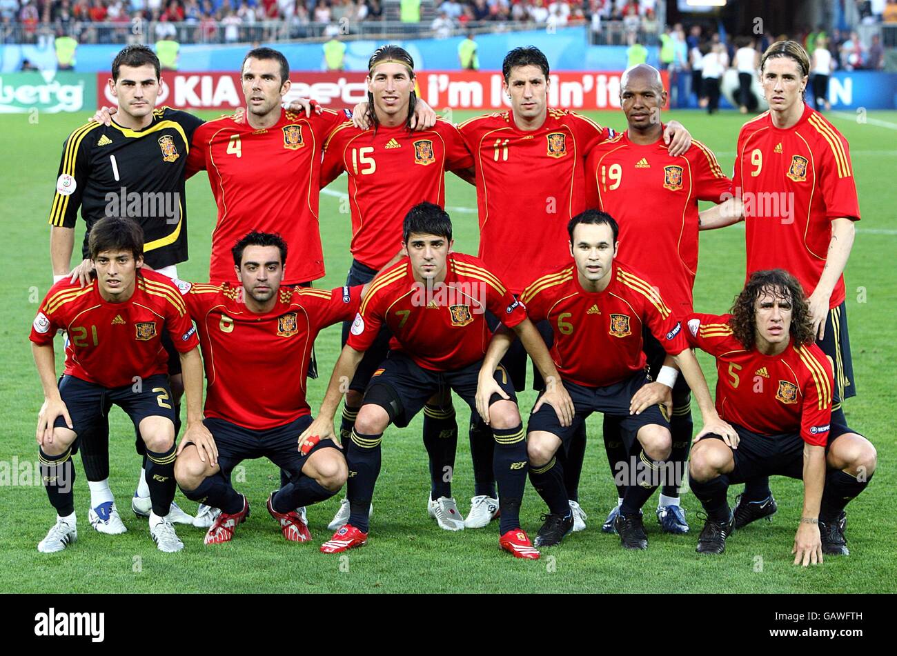 Fußball - Europameisterschaft 2008 - Viertel Finale - Spanien / Italien -  Ernst Happel Stadium Stockfotografie - Alamy