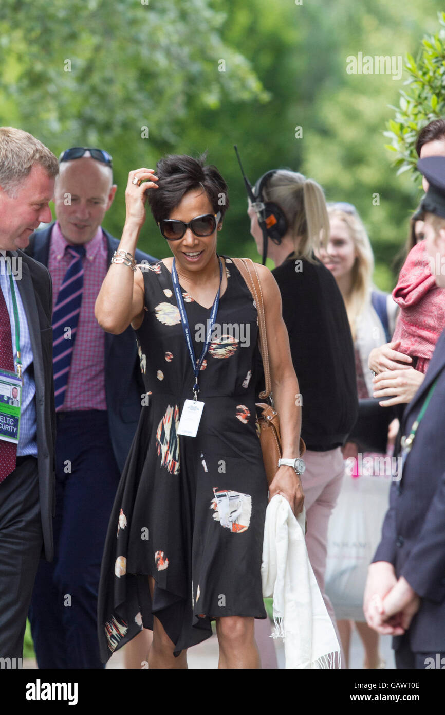 Wimbledon London, UK. 5. Juli 2016. Britische Doppel Goldmedaillengewinner Dame Kelly Holmes als Gast bei der AELTC im Tag 9 2016 Wimbledon Tennis Championships Credit kommt: Amer Ghazzal/Alamy Live-Nachrichten Stockfoto