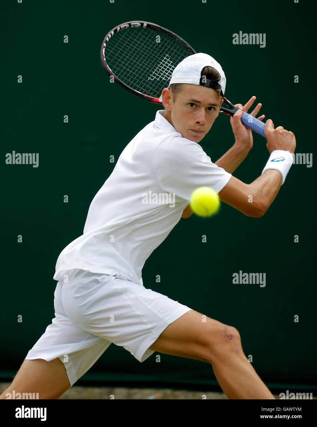 London, UK. 5. Juli 2016. Alex De Minaur Australien jungen Singles der Wimbledon Championships 2016 der All England Tennis Club, Wimbledon, London, England 5. Juli 2016 die All England Tennis Club, Wimbledon, London, England 2016 Credit: Allstar Bild Bibliothek/Alamy Live-Nachrichten Stockfoto