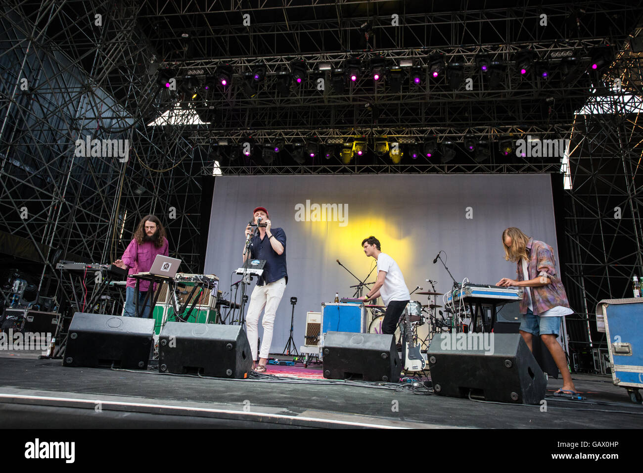 Mailand Italien. 5. Juli 2016. Die Finnisch-dänische Band LIIMA live auf der Bühne am Markt Sound Festival führt präsentieren ihr erste Album "Ii" Credit: Rodolfo weitertransferiert/Alamy Live News Stockfoto