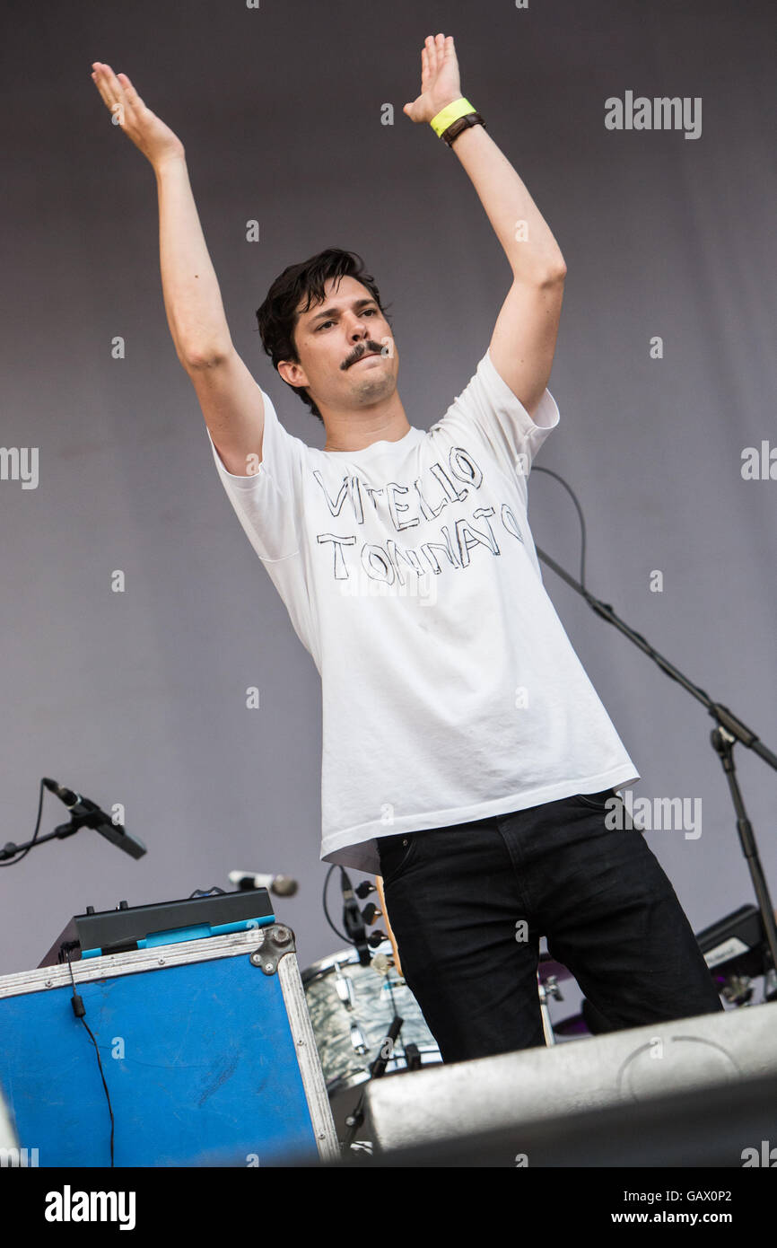 Mailand Italien. 5. Juli 2016. Die Finnisch-dänische Band LIIMA live auf der Bühne am Markt Sound Festival führt präsentieren ihr erste Album "Ii" Credit: Rodolfo weitertransferiert/Alamy Live News Stockfoto