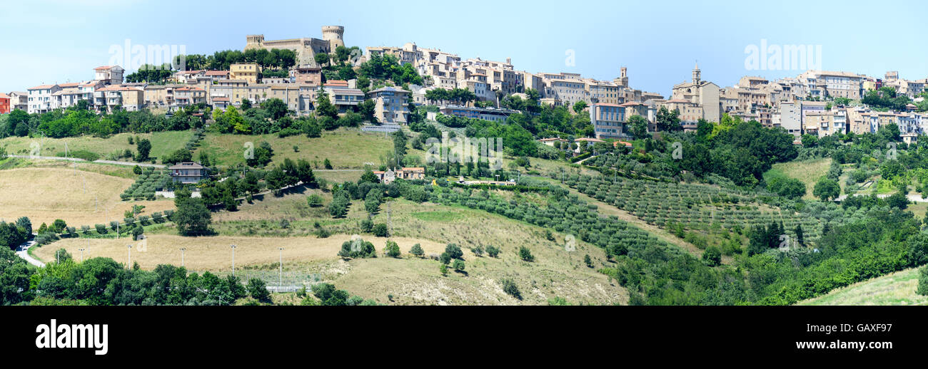 Acquaviva Picena Dörfchen on Marche, Italien Stockfoto