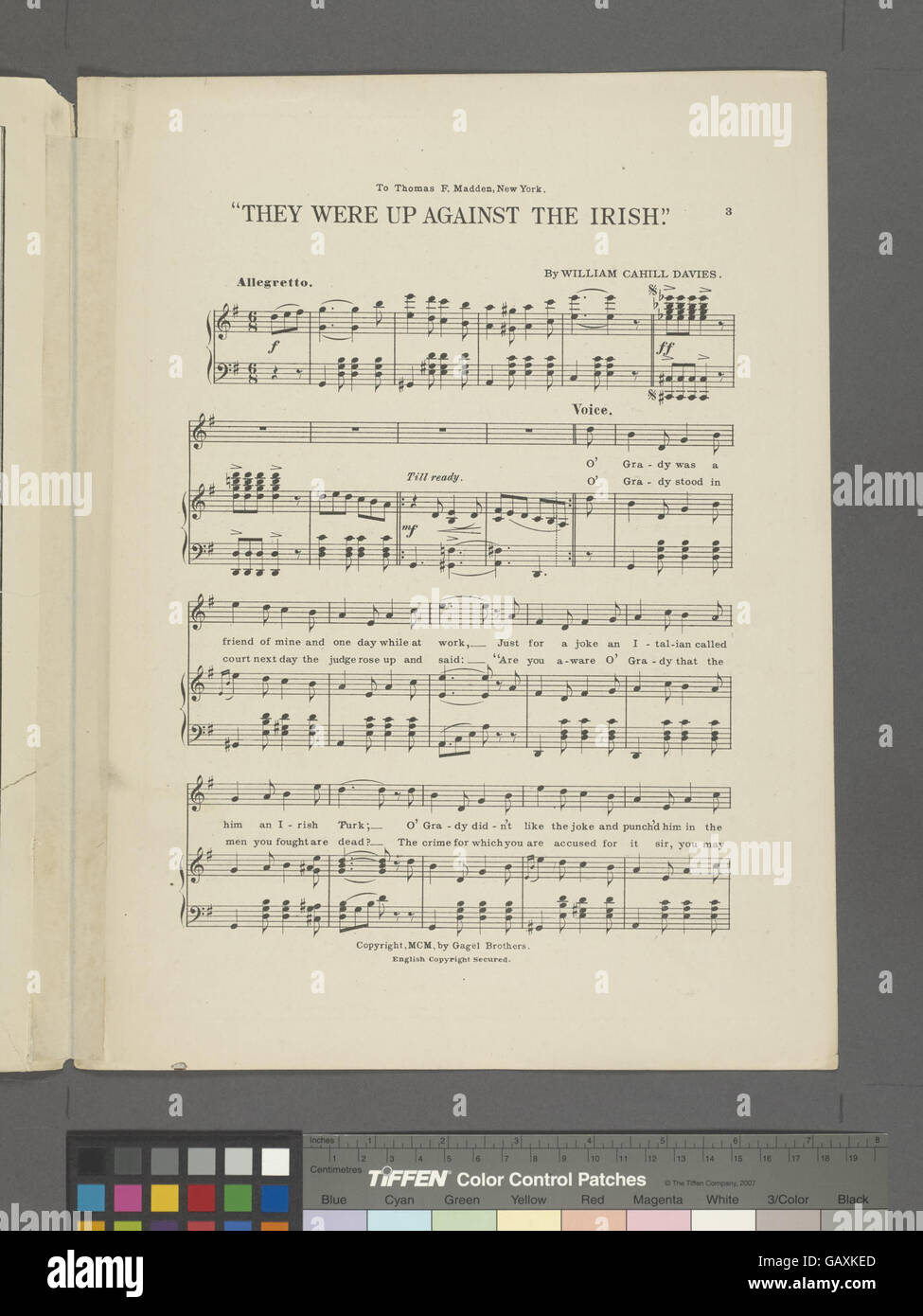 Der Titel kann sich auf einen historischen oder kulturellen Konflikt beziehen, in dem die Iren involviert sind und möglicherweise Kämpfe oder Rivalitäten zwischen verschiedenen Gruppen hervorheben, wobei der Schwerpunkt auf historischen Ereignissen oder Erzählungen liegt. Stockfoto