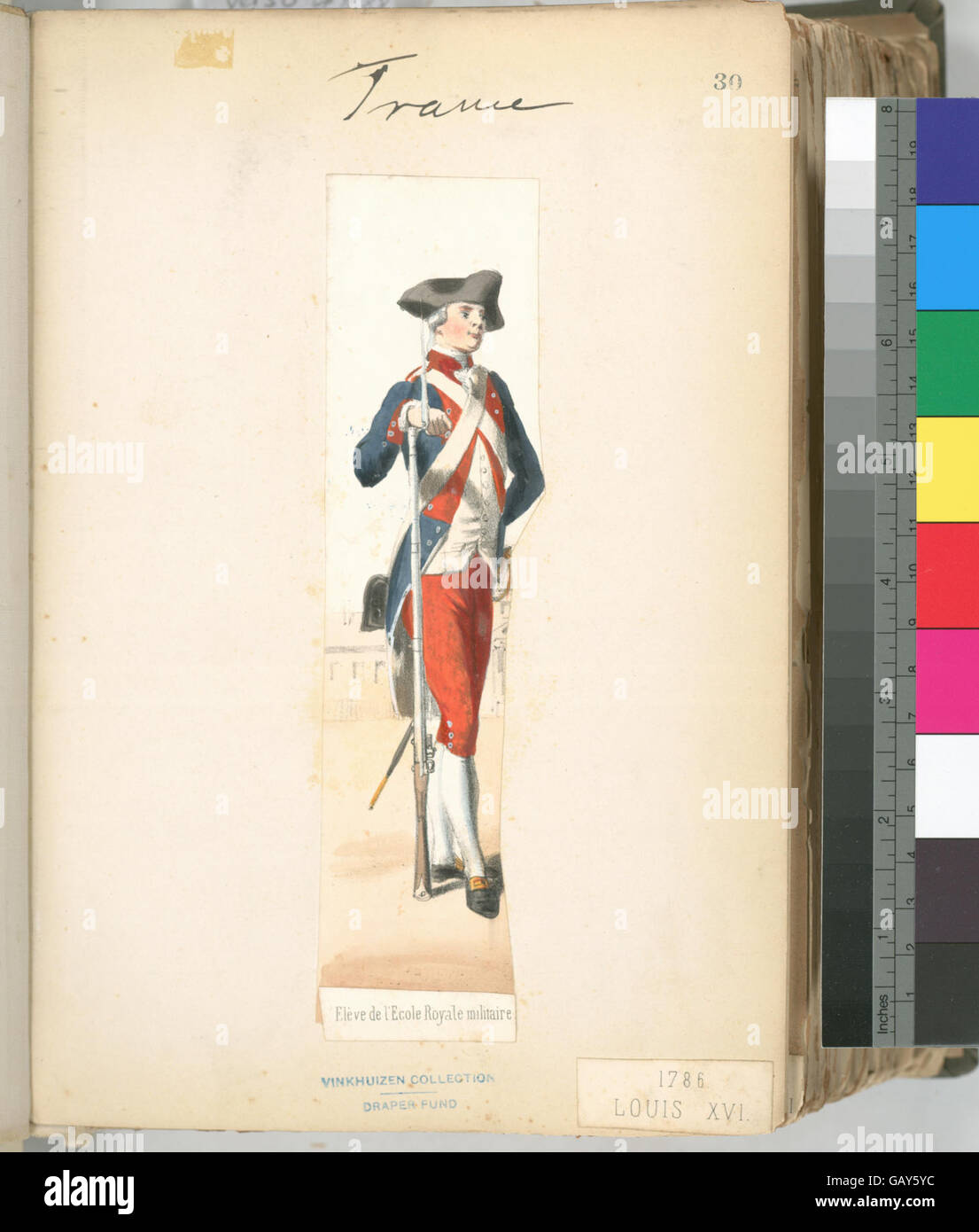 Eine Abbildung mit dem Titel „Frankreich, 1786-1789“, die Szenen aus Frankreich in den Jahren 1786 bis 1789 darstellt, identifiziert durch die Asset-ID b14896507-1237017. Stockfoto