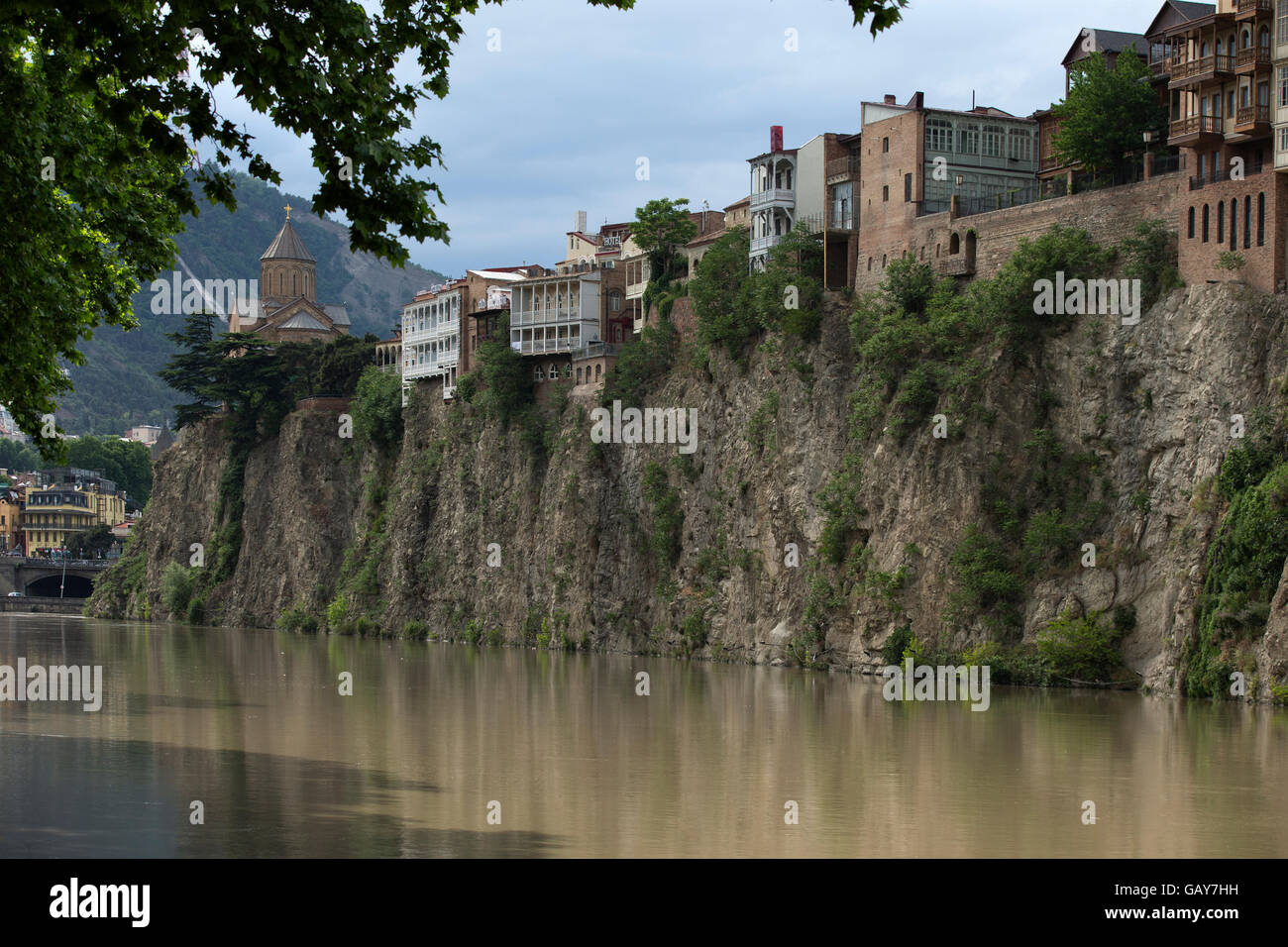 Architektur von Tiflis (Tbilissi), Georgien. Tiflis ist die Hauptstadt und größte Stadt von Georgia mit 1,5 Mio. Menschen Bevölkerung Stockfoto