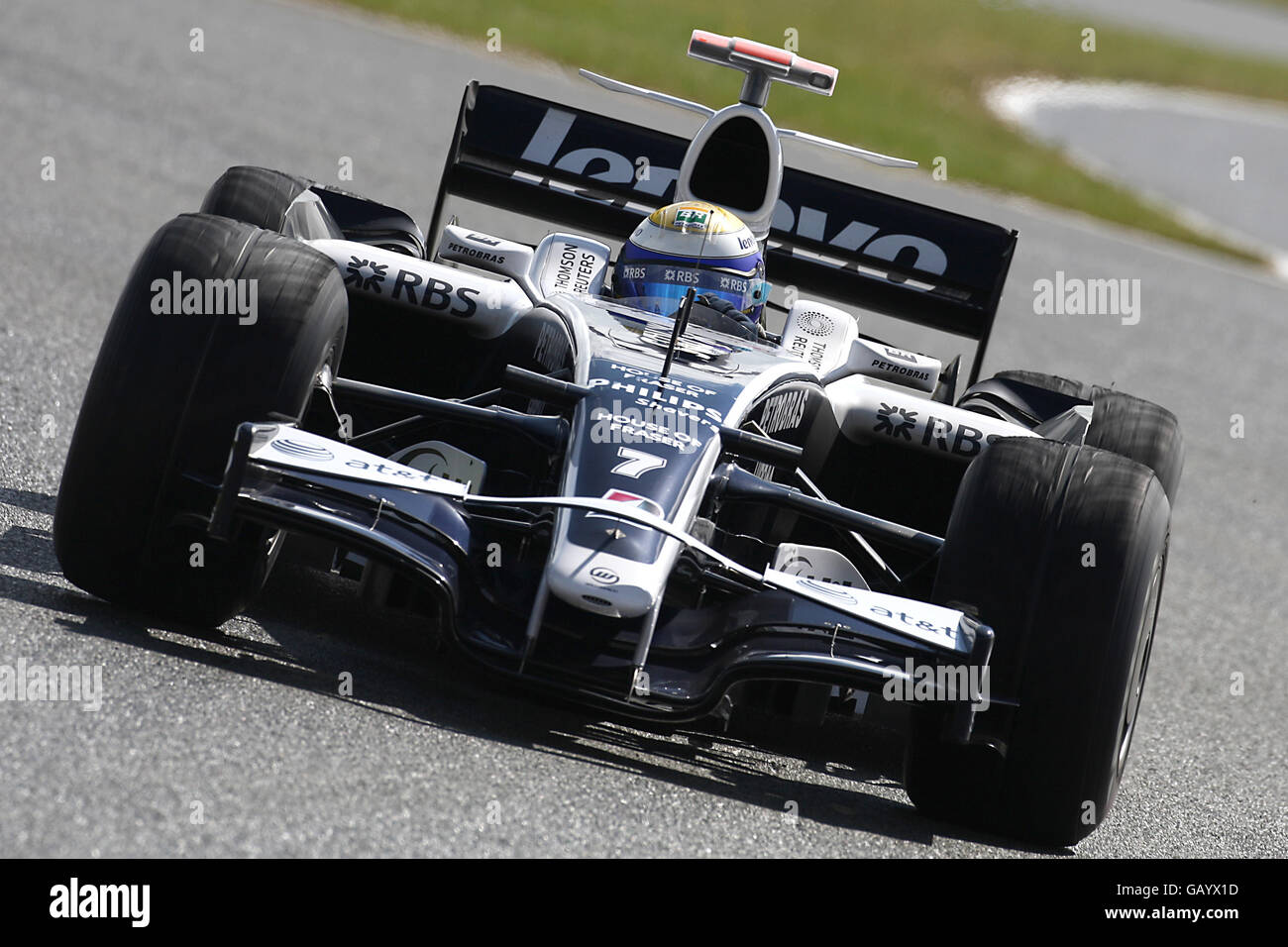 Williams' Nico Rosberg während des Qualifyings für den britischen Grand Prix in Silverstone, Northamptonshire. Stockfoto