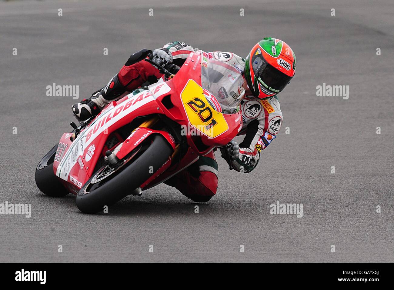 Moto - Bennetts britische Superbike-Meisterschaft - freies Training - Donnington Park Stockfoto