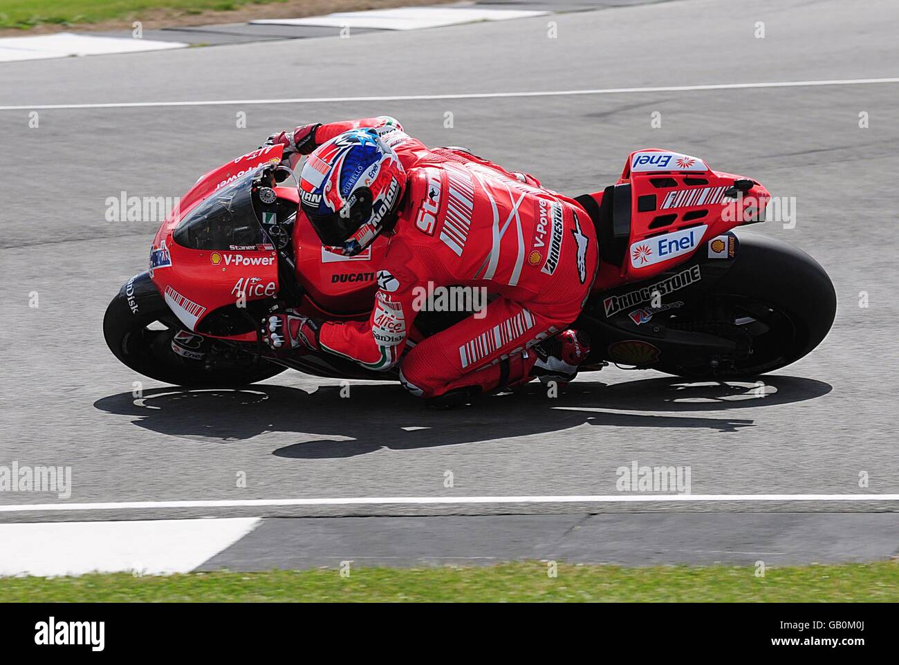 Ducati marlboros casey stoner im donington park Fotos und
