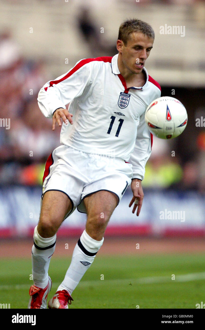 Fußball - Europameisterschaft 2004 Qualifikation - Gruppe Sieben - England gegen Slowakei. Philip Neville, England Stockfoto