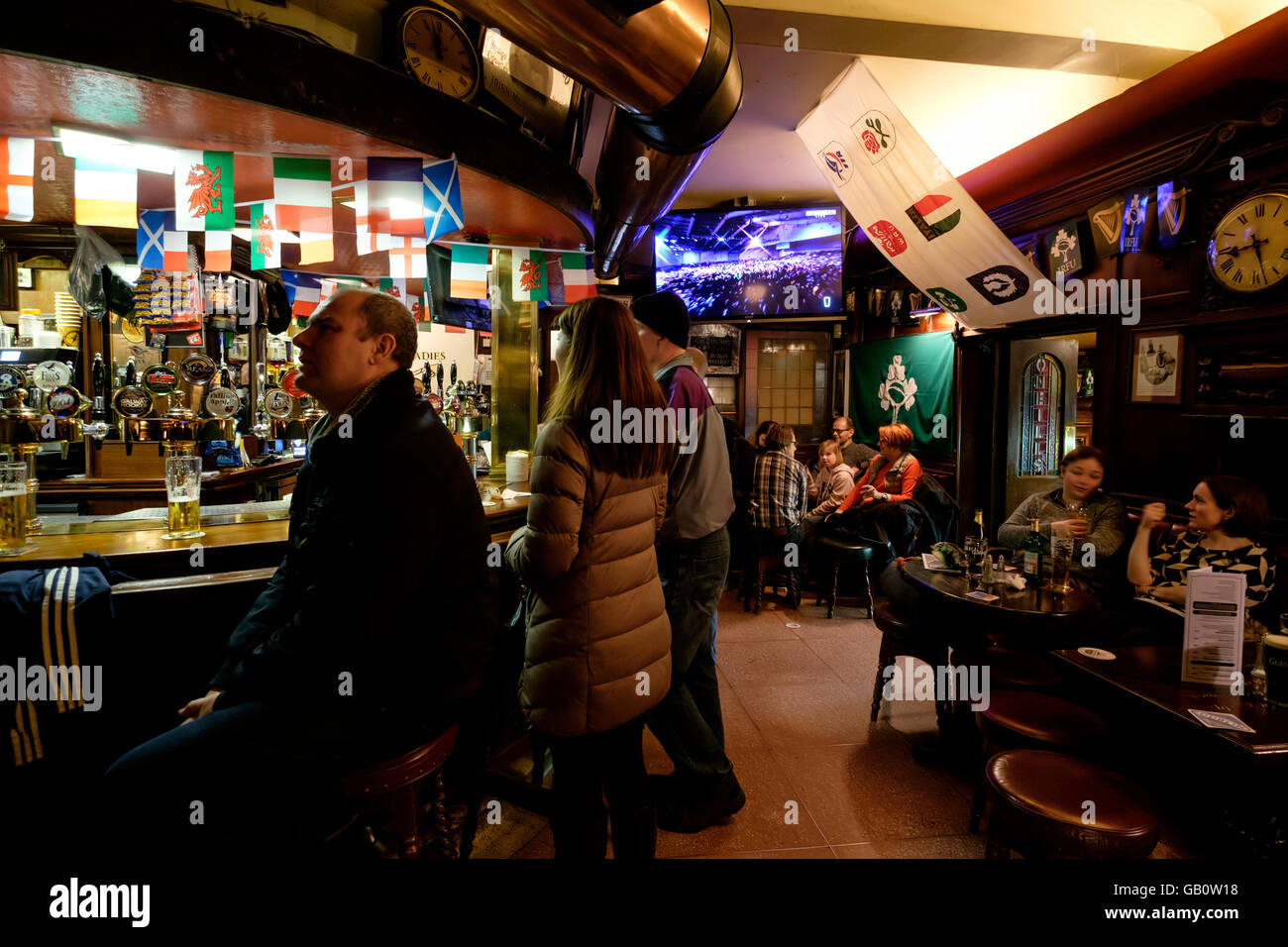 O'Neills Pub Interieur in Dublin, Republik Irland, Europa Stockfoto
