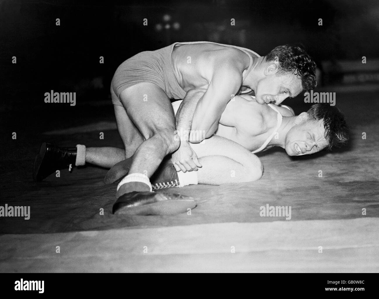 1948 - Wrestling - Earls Court in London Olympischen Spiele Stockfoto