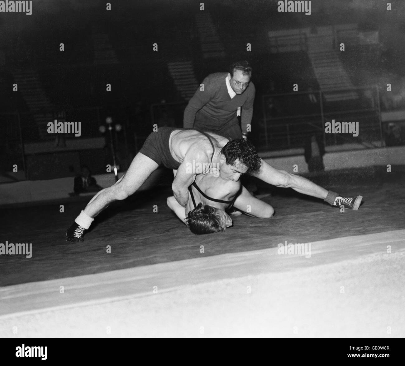 1948 - Wrestling - Earls Court in London Olympischen Spiele Stockfoto