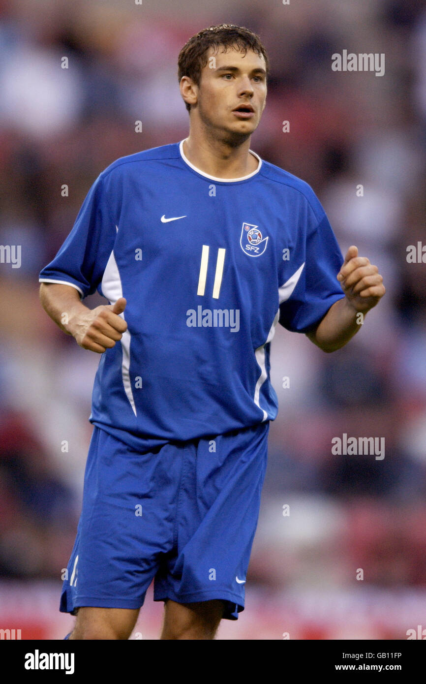 Fußball - U-21-Europameisterschaft 2004 Qualifikation - Gruppe Sieben - England gegen Slowakei. Peter Kiska, Slowakei Stockfoto