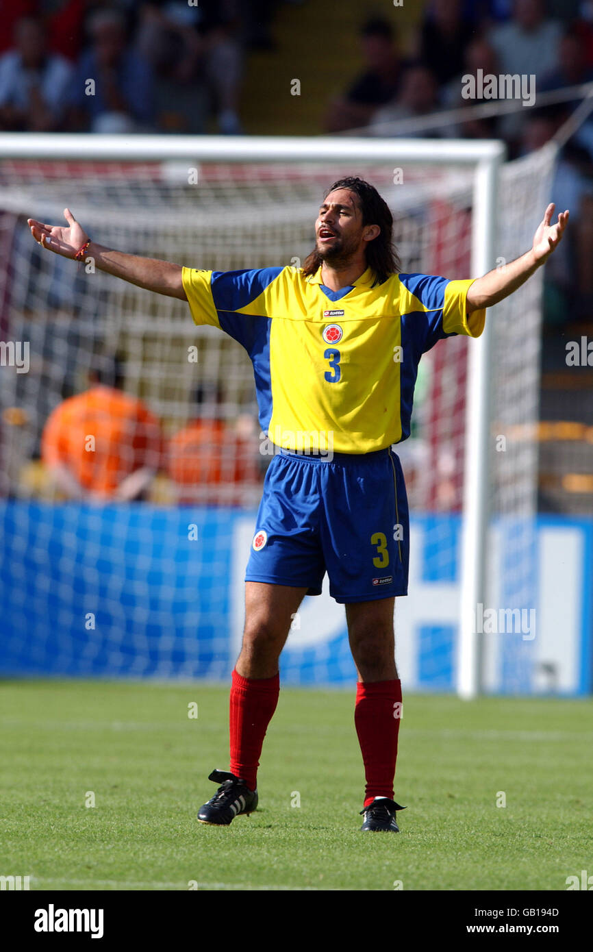 Fußball – FIFA-Konföderationen-Pokal – Play-off auf dem dritten Platz – Kolumbien – Türkei. Der kolumbianische Mario Yepes lässt seine Emotionen deutlich werden Stockfoto