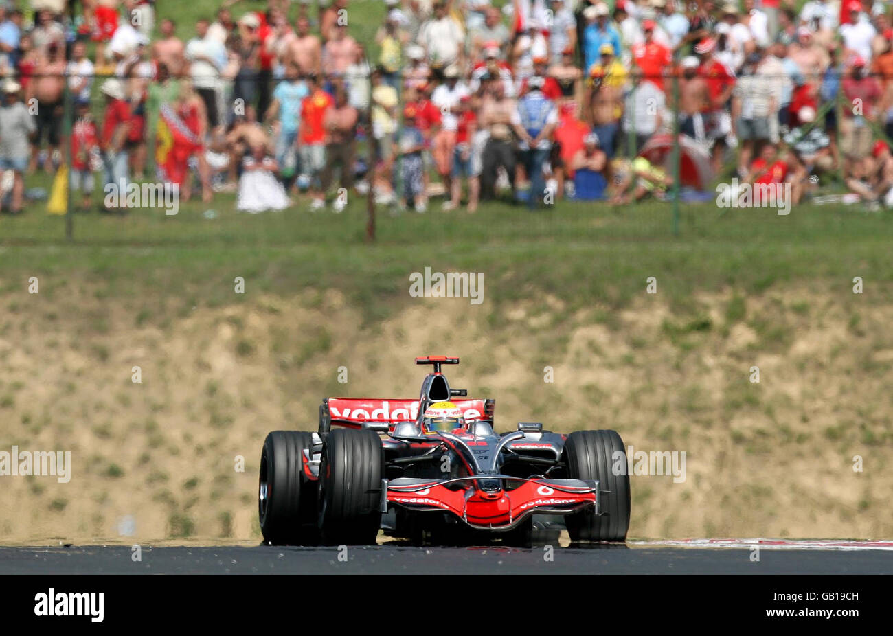 Formel-1-Autorennen - Großer Preis Von Ungarn - Rennen - Hungaroring. Der britische Lewis Hamilton beim Großen Preis von Ungarn auf dem Hungaroring in Budapest, Ungarn. Stockfoto