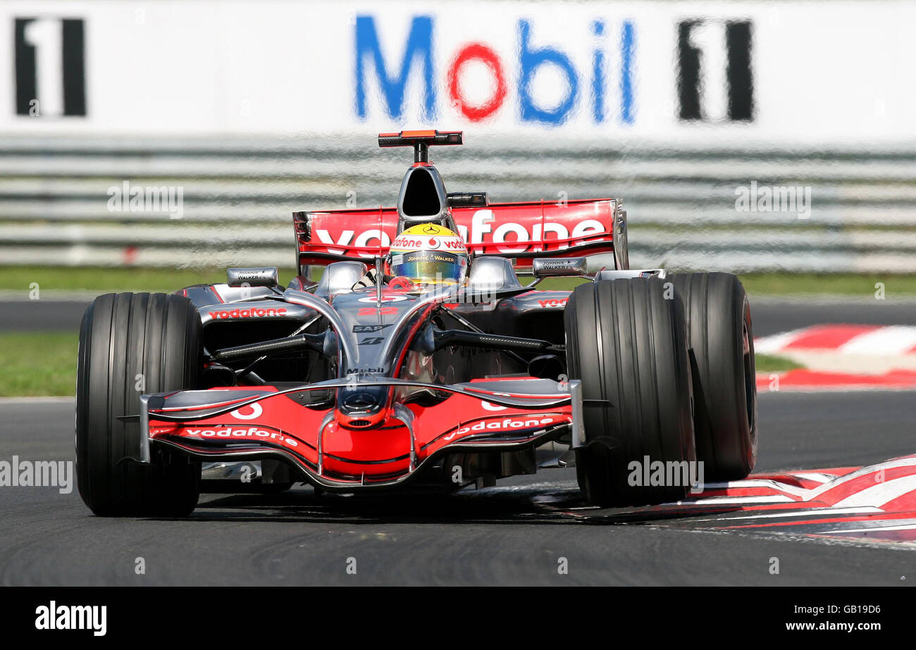 Formel-1-Autorennen - Großer Preis Von Ungarn - Rennen - Hungaroring. Der britische Lewis Hamilton beim Großen Preis von Ungarn auf dem Hungaroring in Budapest, Ungarn. Stockfoto