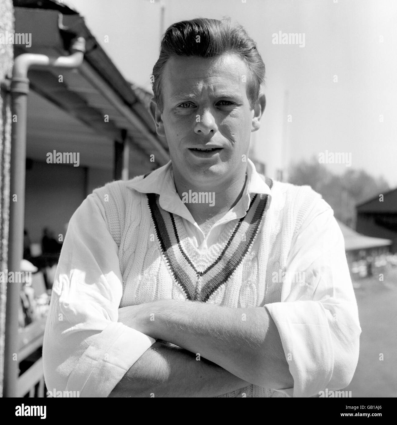 Der 27-jährige David W White, der den Spitznamen „Butch“ trägt, der in Warwick geborene, rechtsarmige Schnellbowler mit dem Hampshire Cricket Club. Stockfoto
