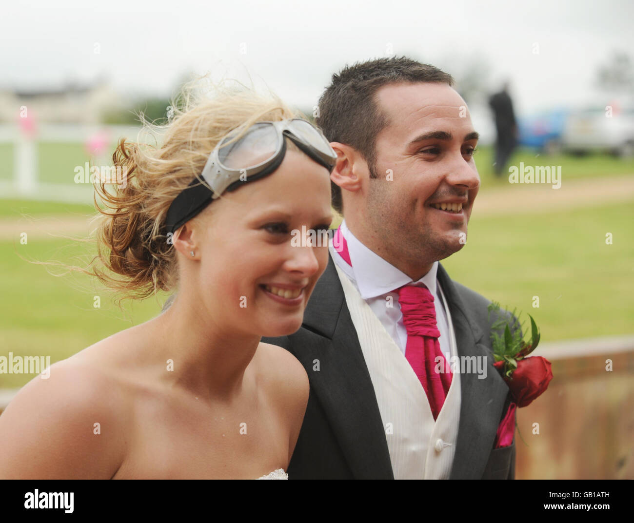 Hochzeit in der Luft Stockfoto