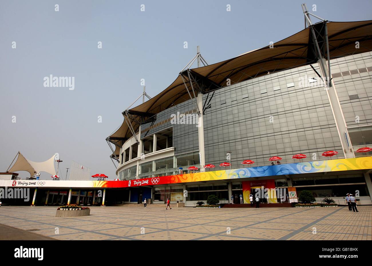 Olympische Spiele - Olympische Spiele In Peking 2008. Allgemeine Ansicht des Qinhuangdao Olympic Sports Center Stockfoto