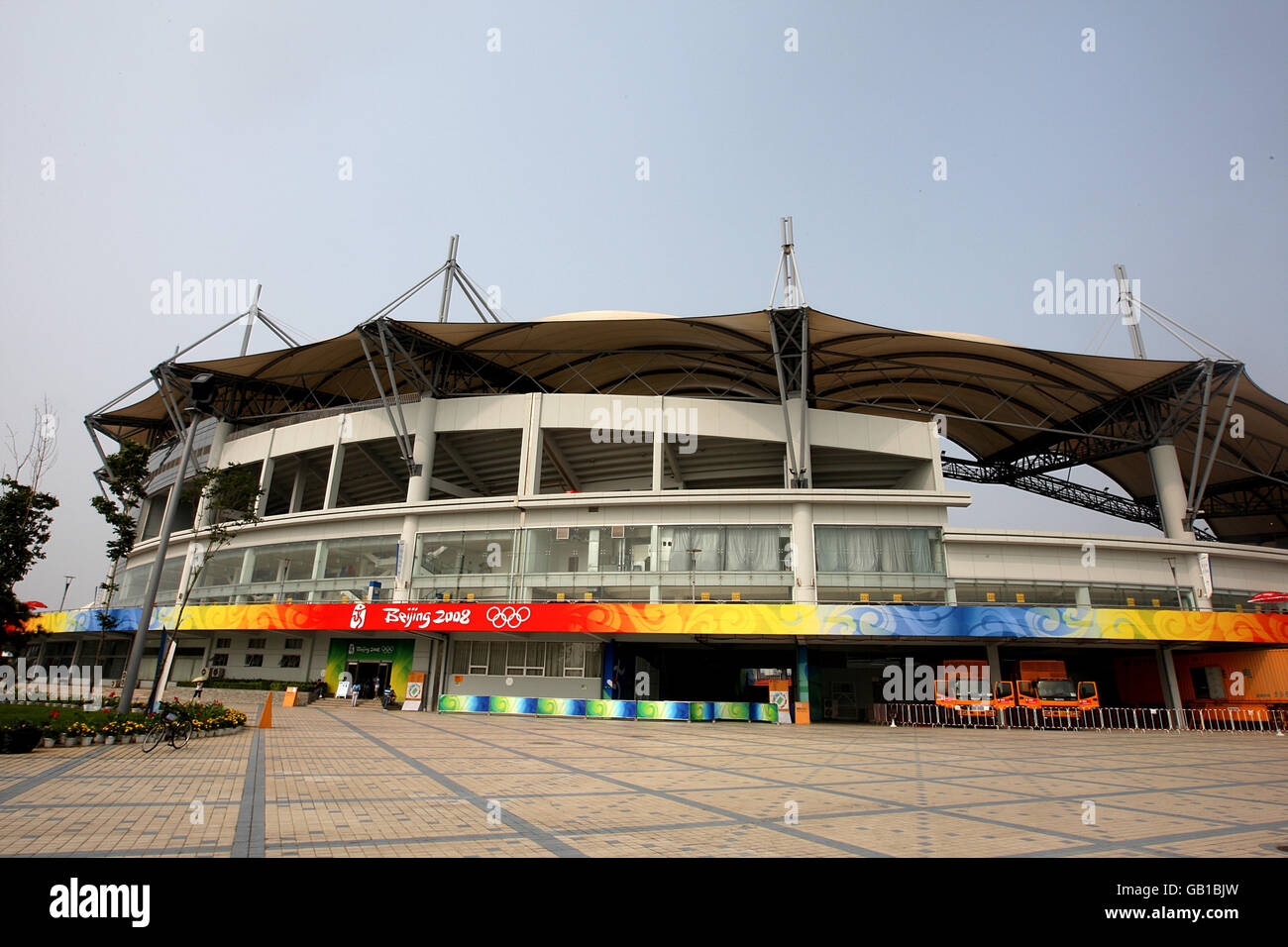 Olympische Spiele - Olympische Spiele In Peking 2008. Allgemeine Ansicht des Qinhuangdao Olympic Sports Center Stockfoto