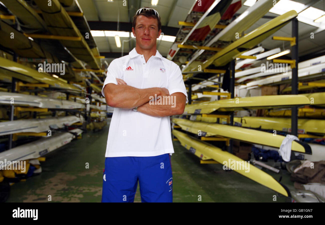 Olympische Spiele - Team GB Olympic Rowing Media Day - Pinsent-Redgrave Lake. Der britische Steve Williams während eines olympischen Medientags des Teams GB am Pinsent-Redgrave Rowing Lake in Caversham. Stockfoto