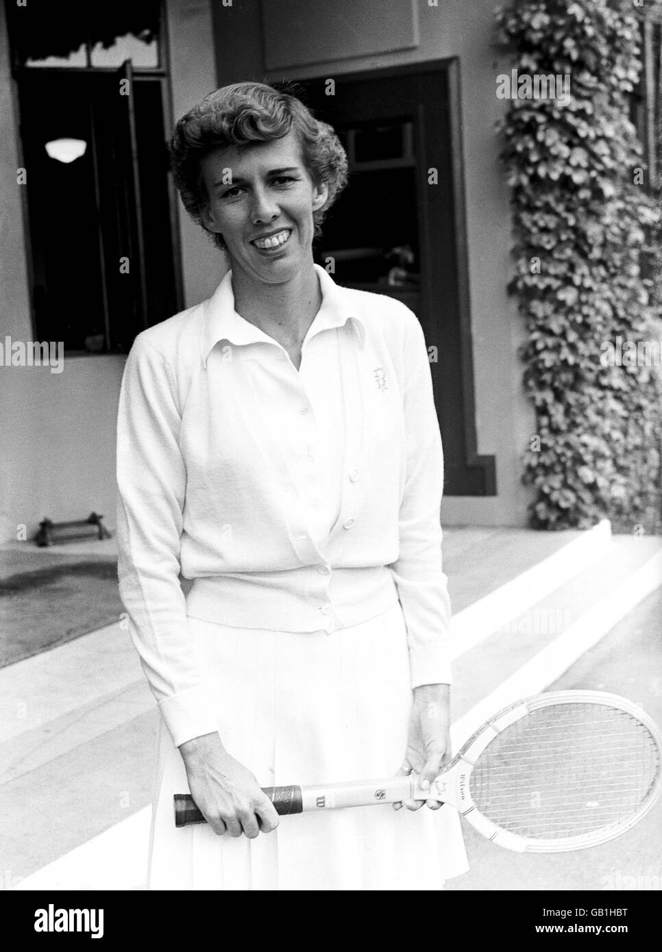 Tennis - Wightman Cup - Großbritannien - USA. Doris Hart, USA Stockfoto