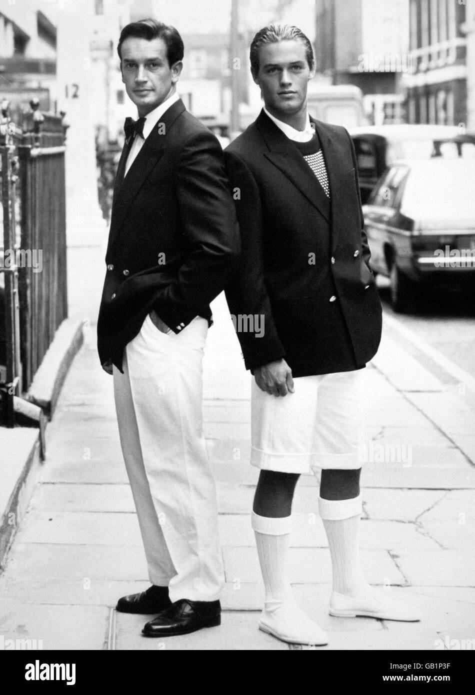 Britische Mode - Herrenmode - Hardy Amies - London - 1987 Stockfoto