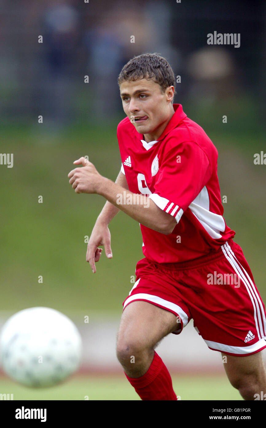 Fußball - Baltic Cup 2003 - Lettland - Litauen. Maris Verpakovskis, Lettland Stockfoto